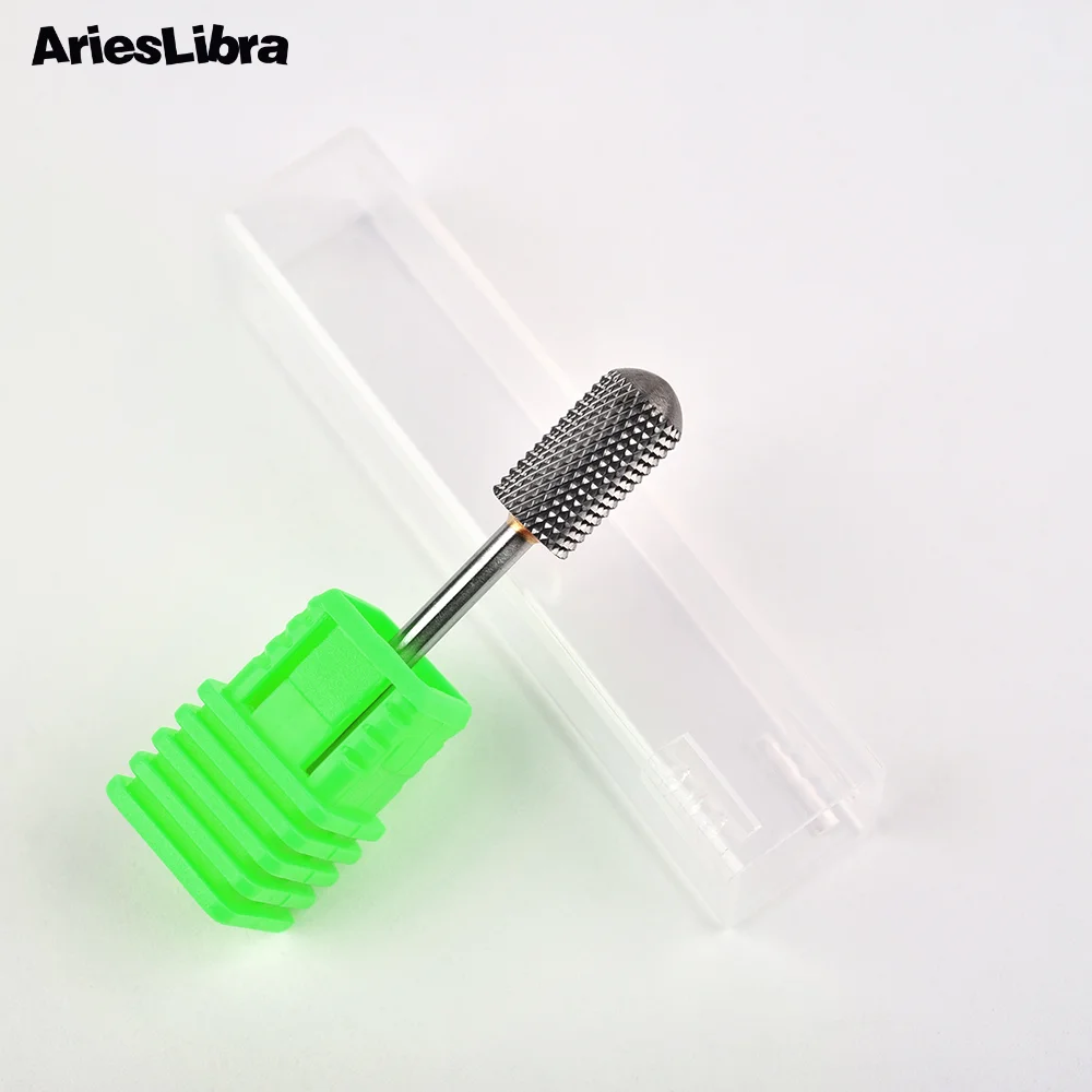 Cylinder Round Head Carbide Nail Drill Bit Milling Cutters Manicure Pedicure Machine Accessories for Gel Polish Remover Tool 1PC