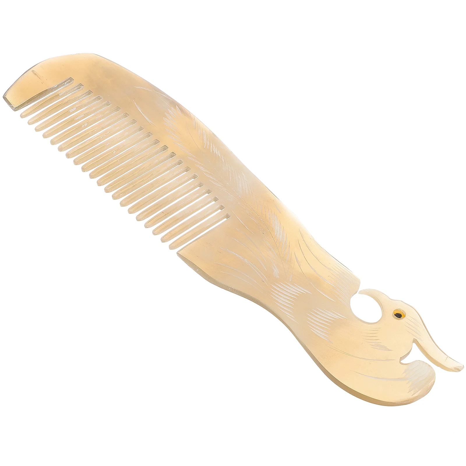 

Double Sided Engraving Comb Handmade Ox Horn Comb Women Massage Comb Smooth Hair Comb Scalp Massage Tool