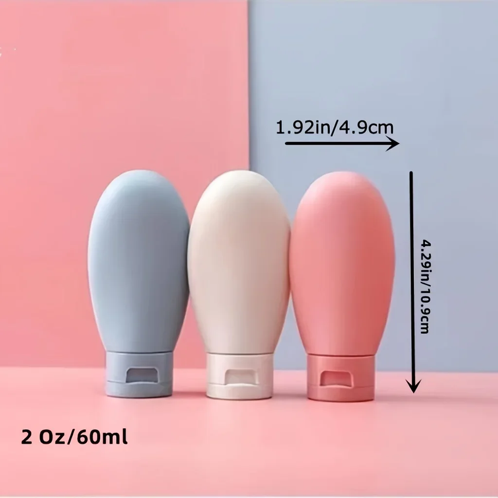 3PCS Travel Dispenser Bottle Shampoo Shower Gel Press Type Large Capacity Cosmetic Lotion Hand Soap Dispenser Bottle