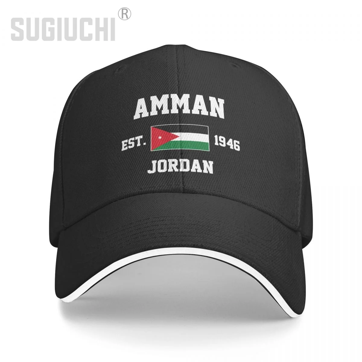 Berretto Da Baseball Jordan Est.1946 Amman Capital Uomo Donna Unisex Hip Hop Sandwich Caps Snapback Golf Hat Fishing