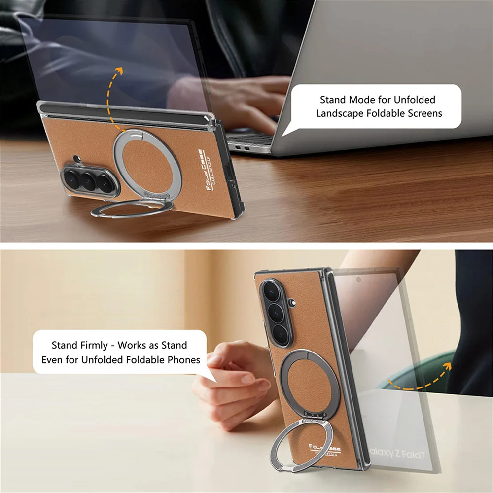 Dual-Axis Shockproof Protection Case with Rotatable Ring Kickstand