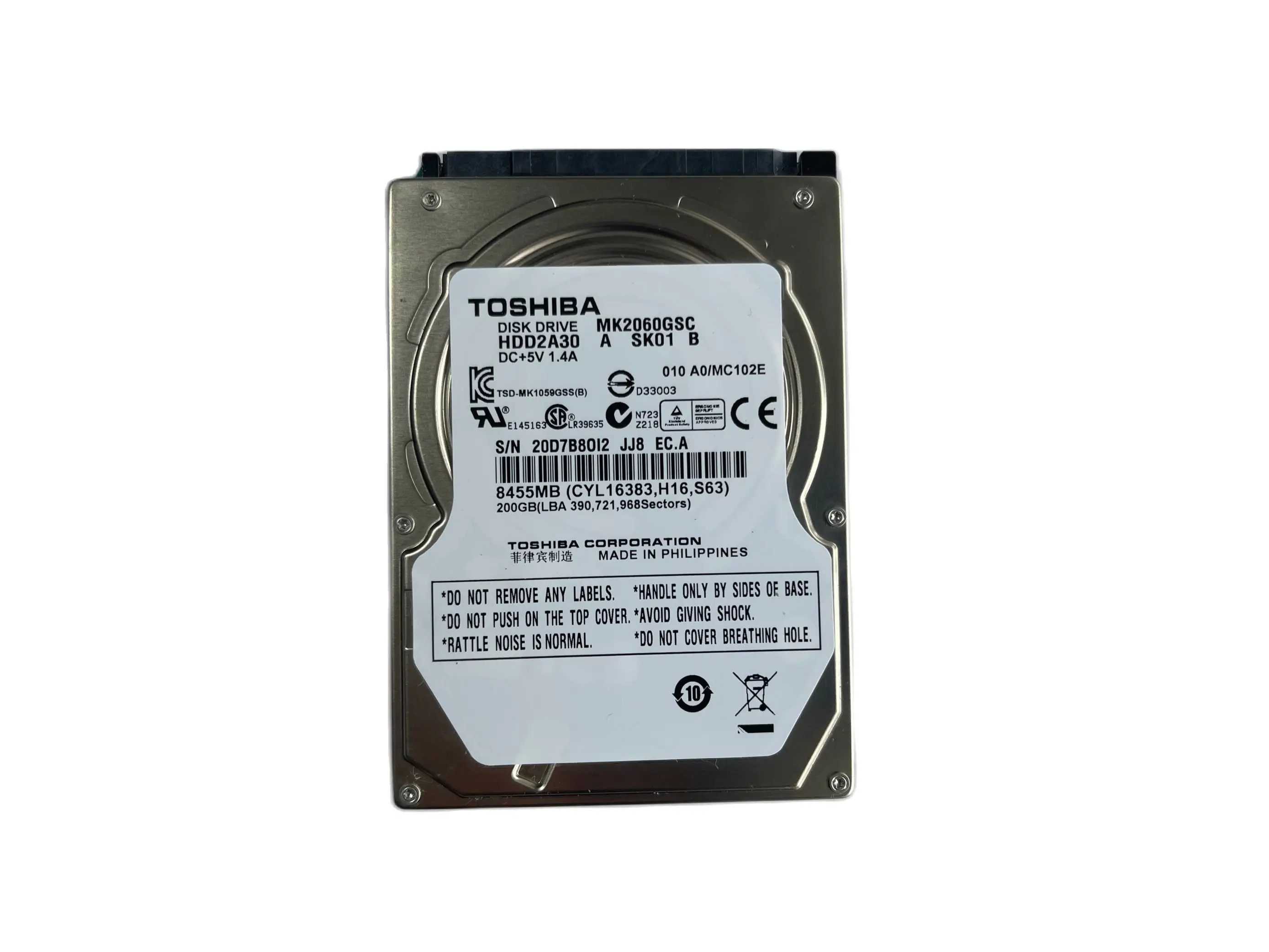 Disk drive MK2060GSC HDD2G31 Y ZL01 DC+5V 1.4A 200GB For BMW Car radio HDD navigation systems