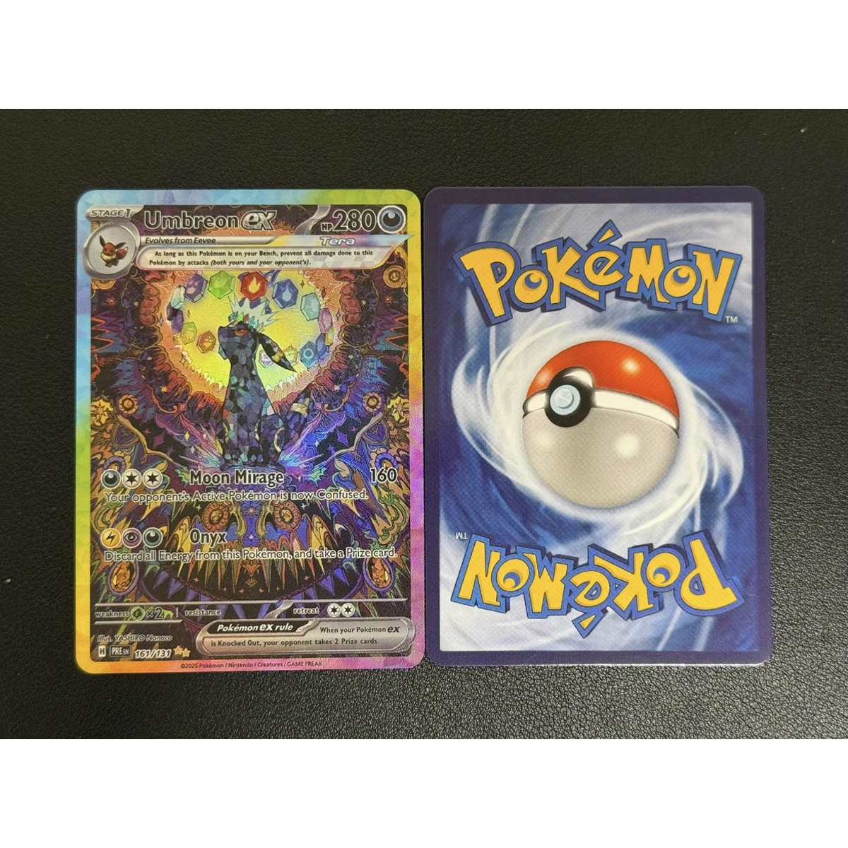 Diy Ptcg English Version Eeveelution Ex Umbreon Sylveon Leafeon Refraction Flash Card Anime Collection Card Gift Toy 9Pcs/set collectible card game toy