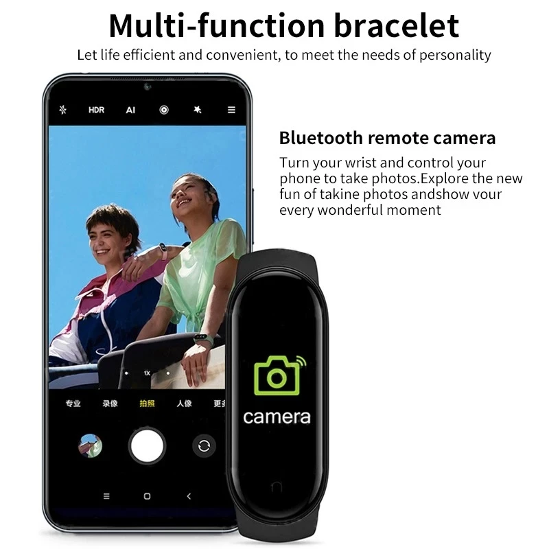 Smart Watch M6 Men's And Women's Fitness Sports Bracelet Heart Rate Blood Pressure Monitor Digital Watch for IOS Android Phones 5