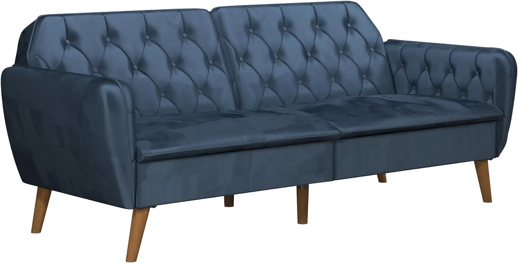 

Novogratz Tallulah Memory Foam Futon, Blue Velvet,Width: 83",Depth: 33.5",Height: 32.5",2144679N