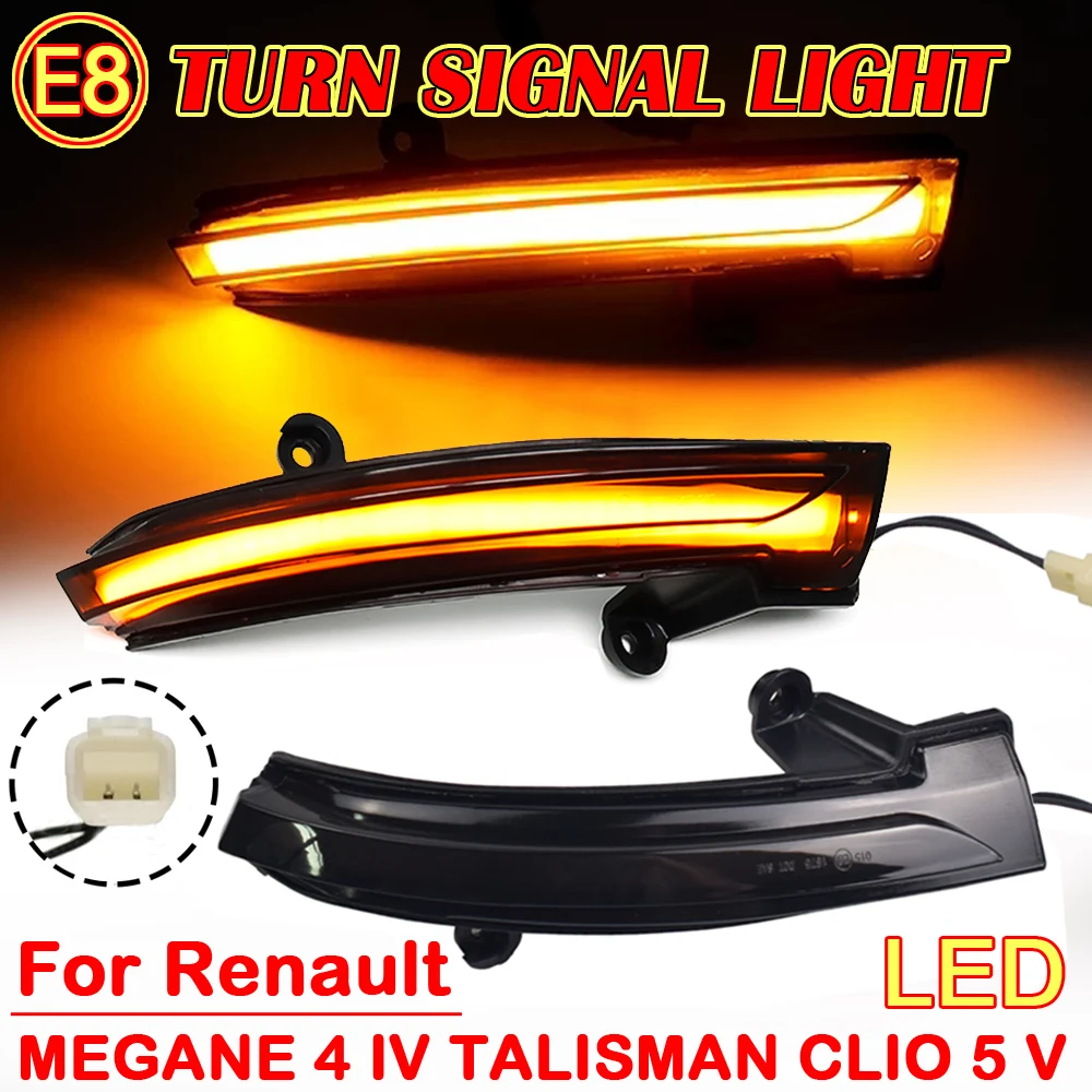 For Renault Megane 4 IV Talisman Clio 5 V Dynamic LED Side Mirror Turn