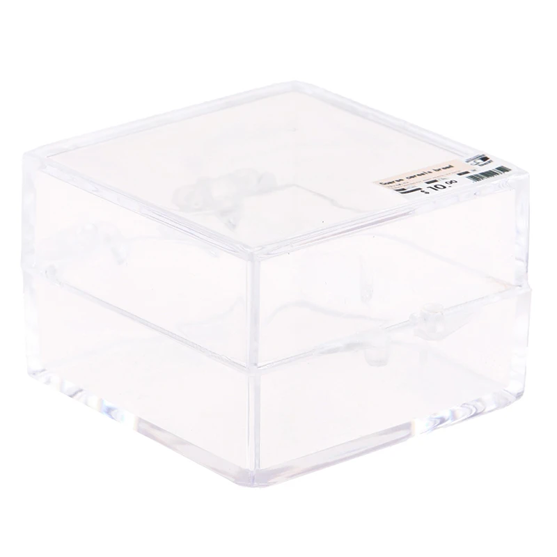 

1:12 Miniature Dollhouse Transparent Plastic Storage Box Cake Desserts Food Candy Box Doll Jewelry Box DIY Decor Accessories