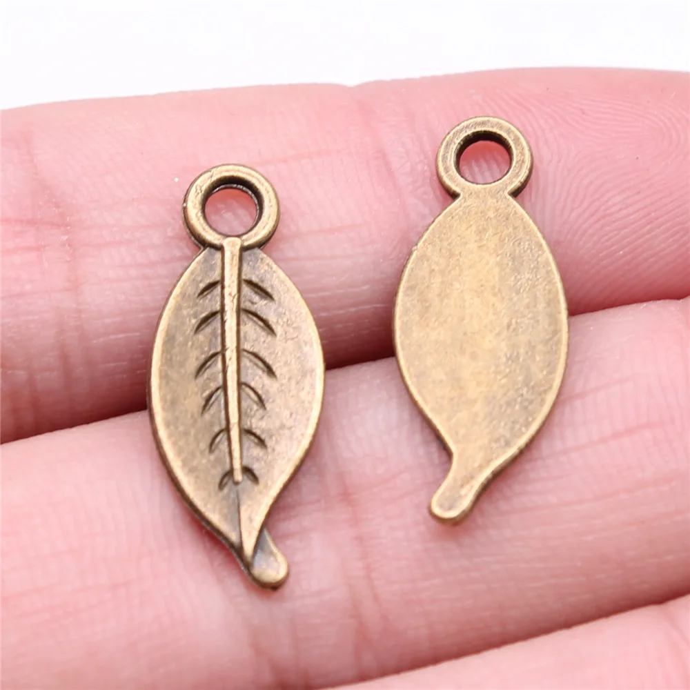 20pcs Plant Tree Leaf Charms DIY Retro Jewelry Bracelet Necklace Charms Pendant For Jewelry Making 