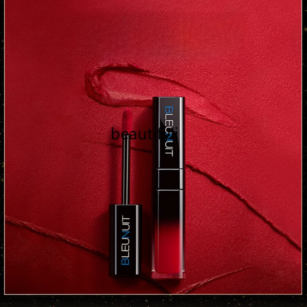 

yj Velvet Soft Matte Finish Lip Lacquer Women's Not Easy to Fade No Stain on Cup Lipstick