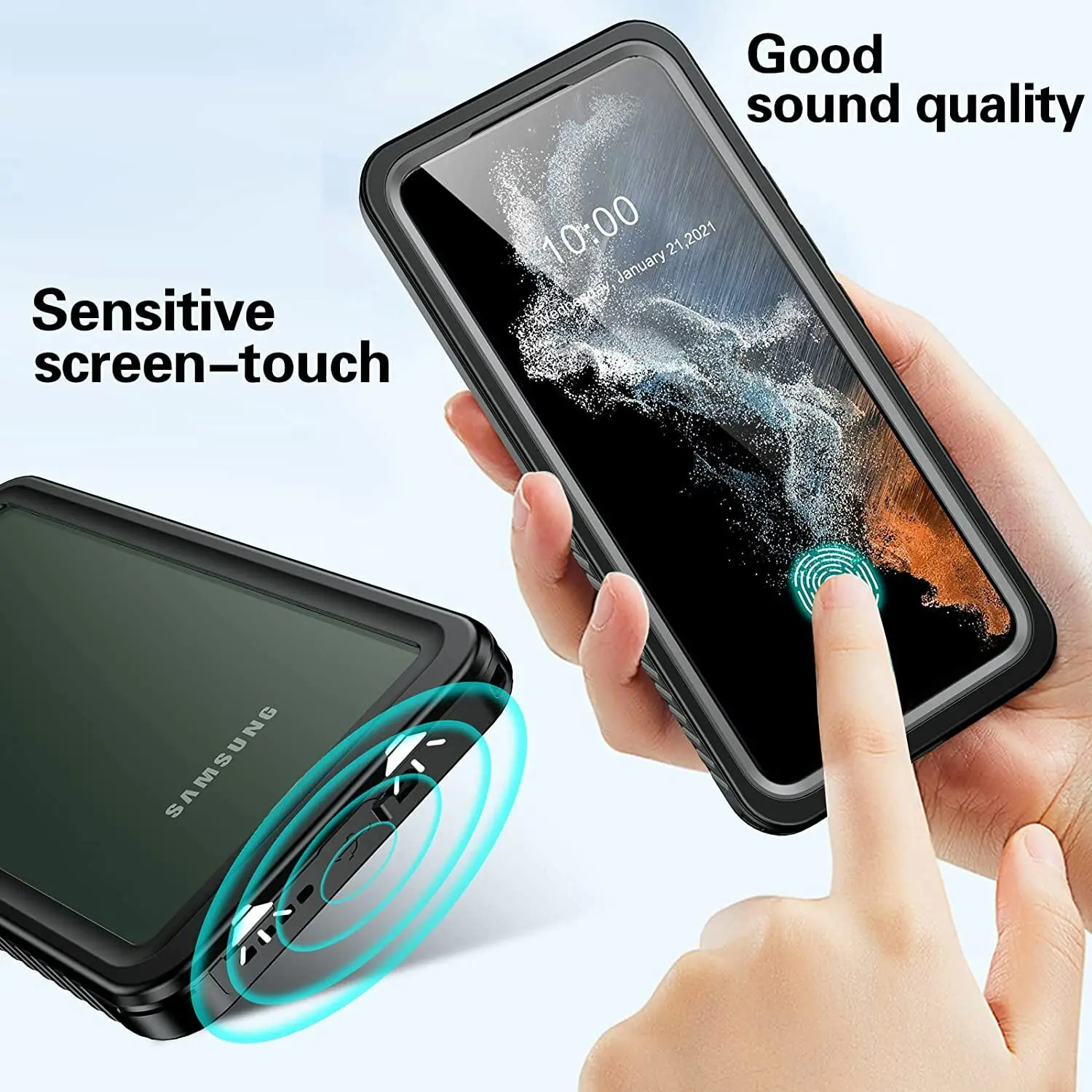 Enhanced Waterproof Full Body Shockproof Case