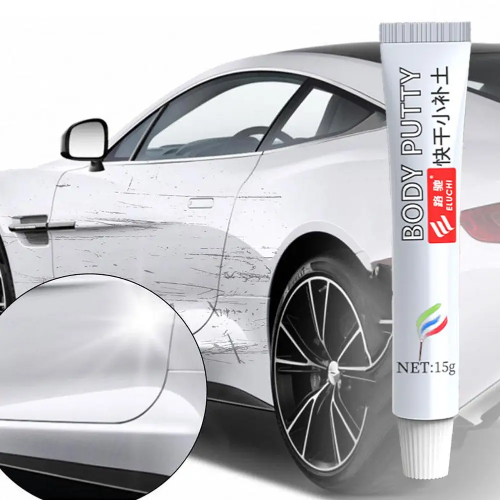 Car Scratch Repair Putty 15g Quick Dry Body Filler Smooth Bubble-Free For Small Scratch Under 0.5mm Auto Paint Repair Accessory