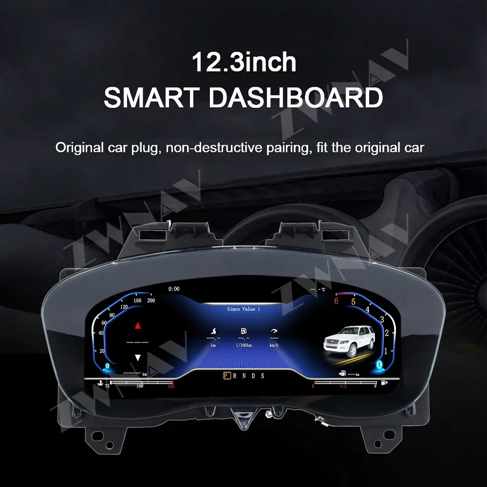 ZWNAV nueva actualización para Ford Explorer 2011-2019 velocímetro automático tacómetro coche Digital clúster instrumento LCD tablero Cockpit- 1