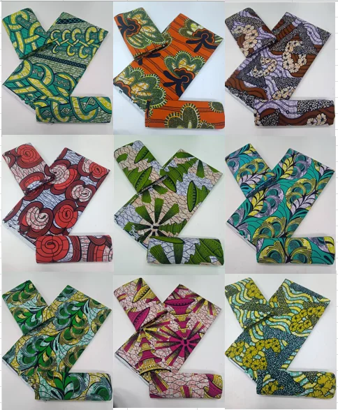 Wholesale prices 2024 latest 100% cotton african real wax prints fabric Guaranteed veritable ankara wax nigerian style 2