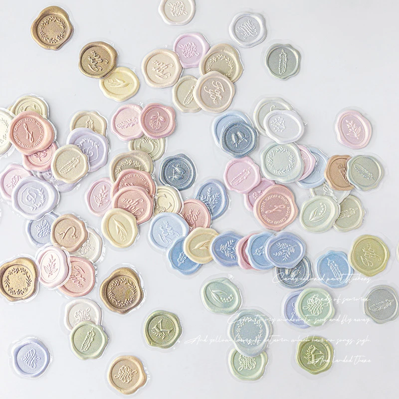 

18 шт./пакет, винтажная наклейка, восковой штамп, наклейка для самостоятельного изготовления, декоративная наклейка для скрапбукинга, свадебного конверта, карамельных цветов для студентов