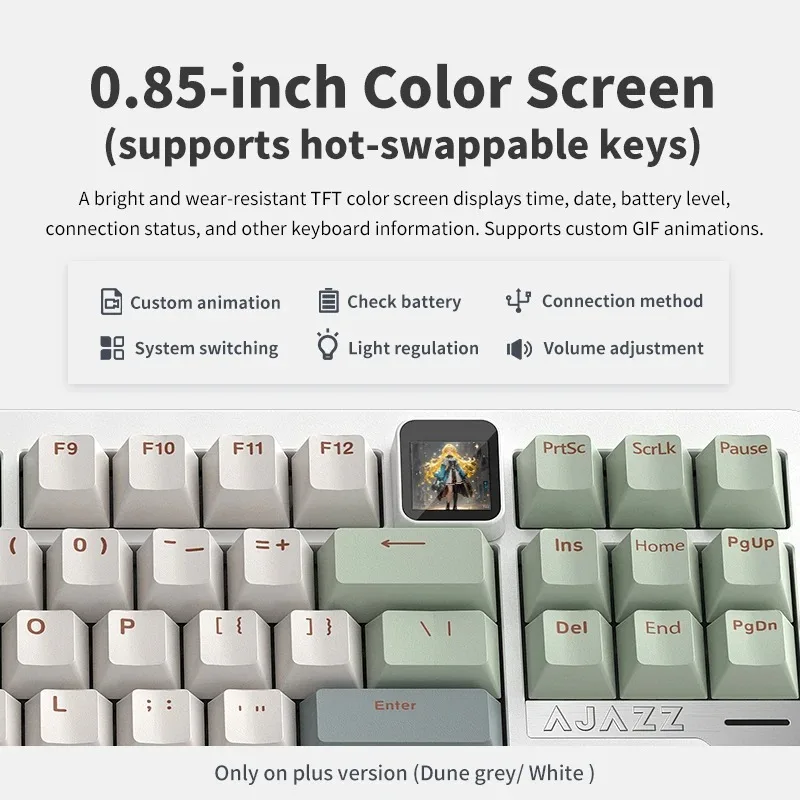 AJAZZ QS87 Lite CNC 알루미늄 기계식 키보드 87% 레이아웃 RGB 핫스왑 컴팩트 TKL 키보드 맞춤형 PC 액세서리