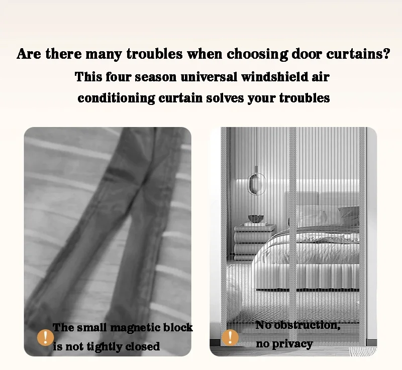 Description Picture 3 of itemWhite magnetic cotton door curtain, thickened, warm, partition curtain, soundproof, cold proof, blackout curtain, customizable