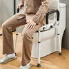 Dualuse Bath Chair Commode Toilet Chair for Elderly Disabled,Can Rotate Disabled Mobility Elderly Non-slip Toilet Seat Bath Aids 5