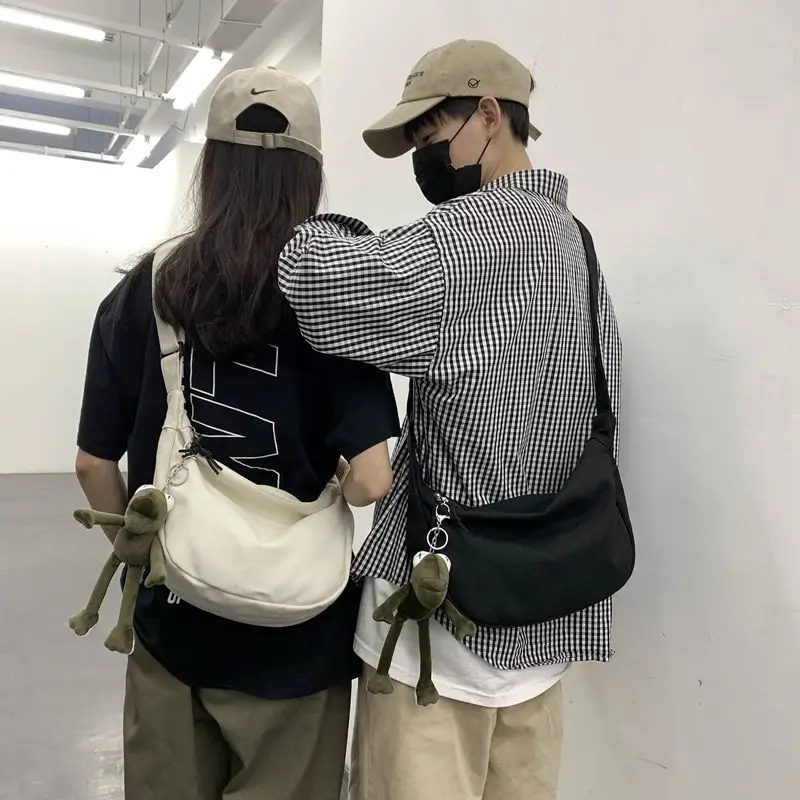 Trendy Brand Messenger Bag Men's Canvas Shoulder Bag Casual All-match Women Bag 2022 New Japanese Men's Bag Canvas