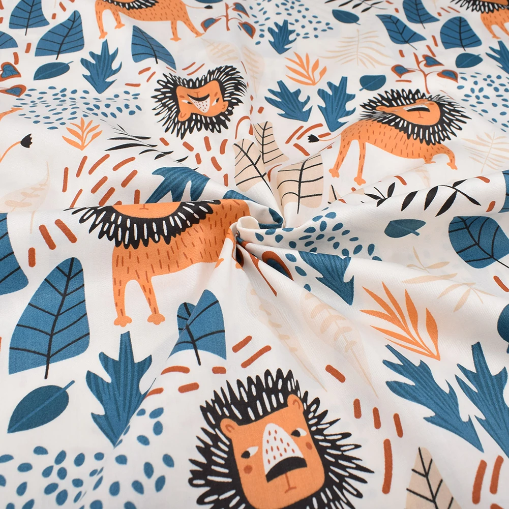 Chainho,Printed Twill Weave Cotton Fabric,DIY Sewing Quilting Material,Patchwork Cloth,8 Designs Cartoon Series,2 Sizes,15C381