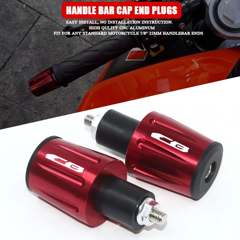 

CNC Motorcycle Handlebar Grips Handle Bar Cap End Plugs For Honda CB190R CB125R CB500X CB500F CB500 CB650R CB1000R CB300R CB400R