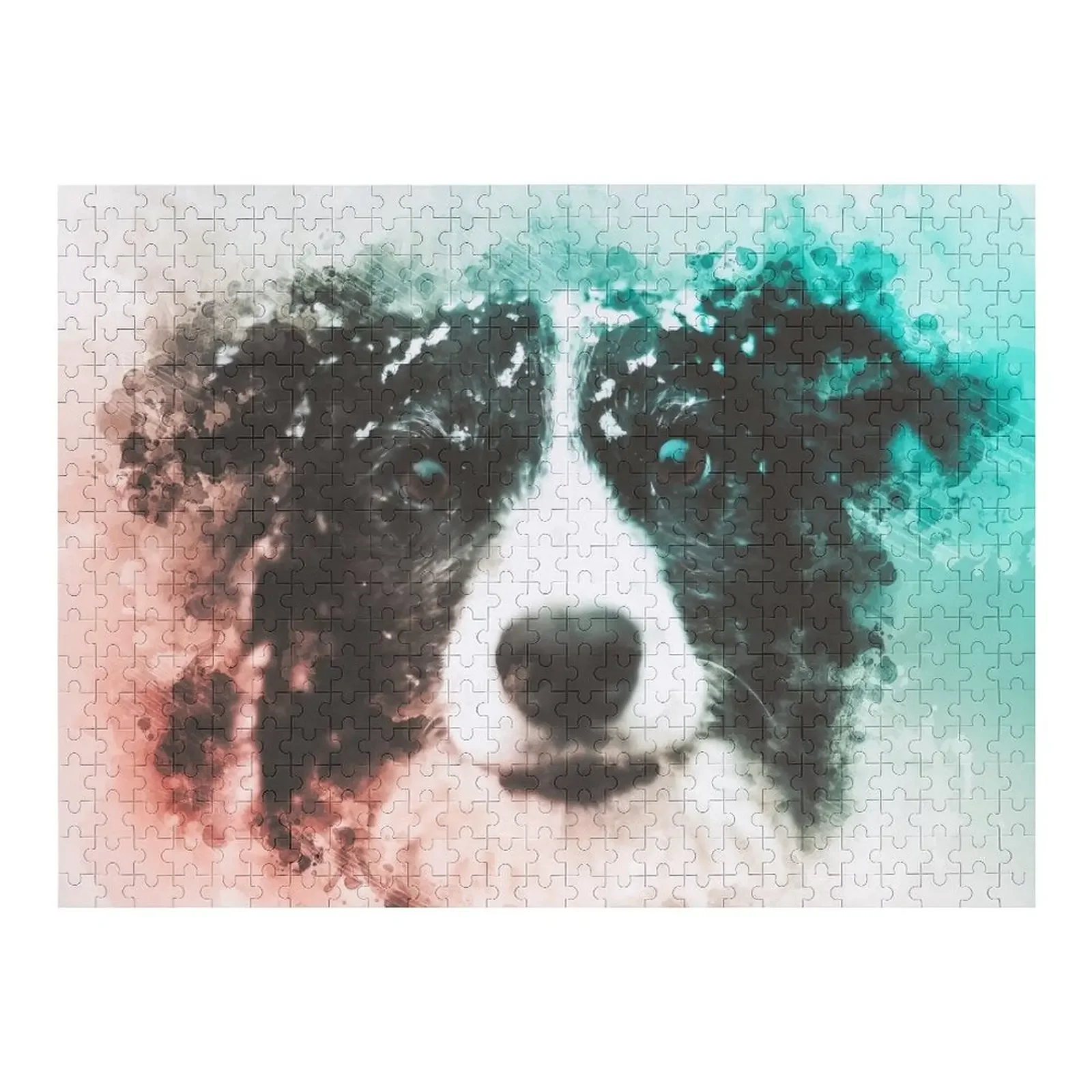 Border Collie Painting Jigsaw Puzzle Personalized Child Gift Customized Gifts For Kids Puzzle