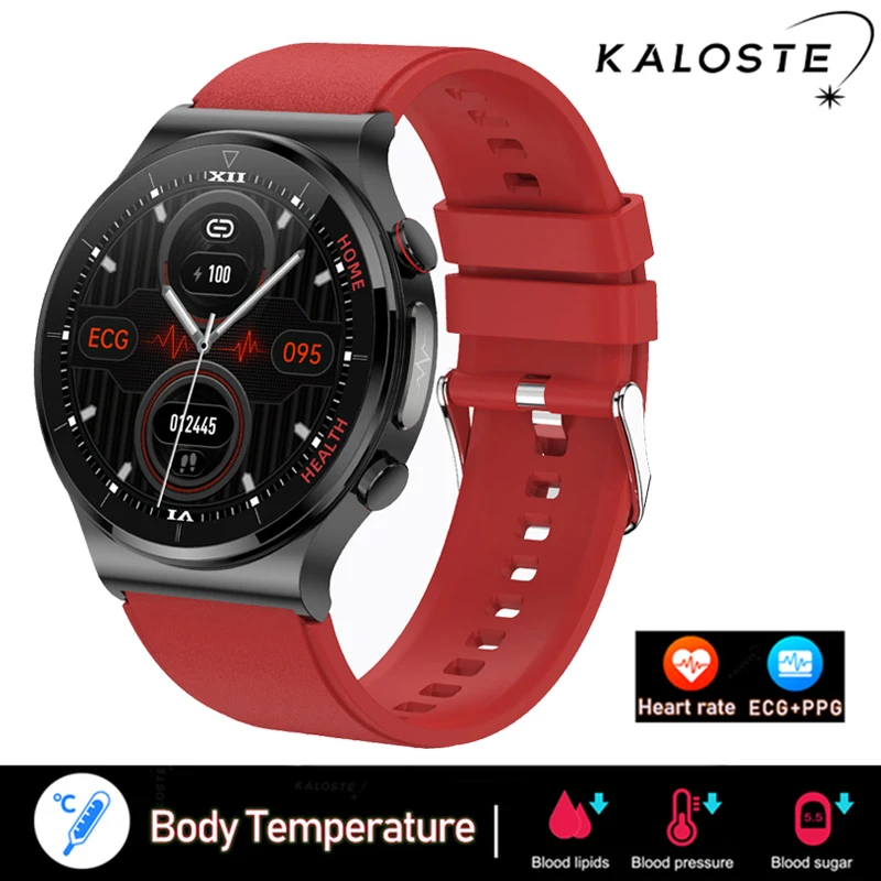 New Health Smart Watch Men ECG+PPG Heart Rate Blood Pressure Watches Body Temperature Fitness Tracker Smartwatch For Samsung+Box 