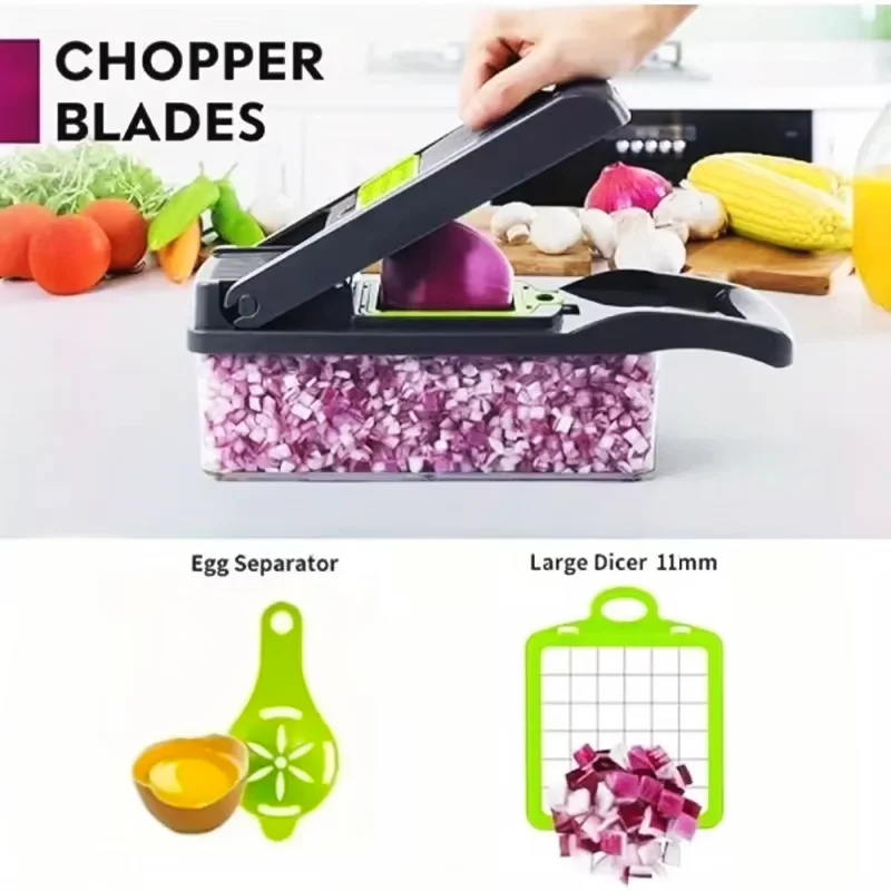 Vegetable Cutter Portable Multifunctional Slicer Potato Chopper Carrot Grater Reusable Fruit Veggie Cutting Tool