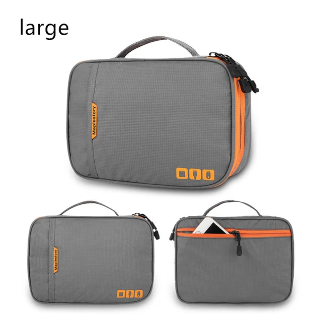 USB Portable Travel Digital Storage iPad Gadget Organizer Cables Electronic Mobile Charger Disk Carry Data Flash Bag Headset 2