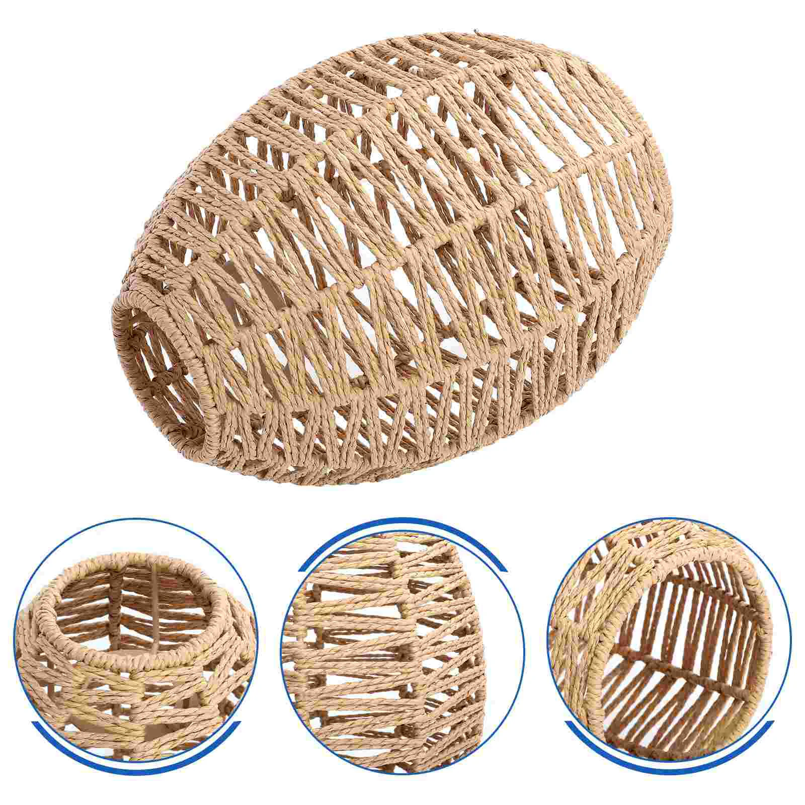 

Creative chandelier lamp shade hand-woven lamp shade imitation hemp rope woven lamp shade household lamp shade decoration