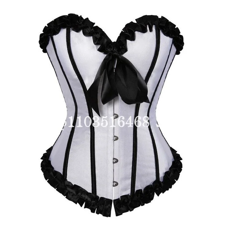 

Black White Victorian Corset Vintage Applique Lace Plus Size Women Corset Corset Masquerade Wedding Bridal Leagues