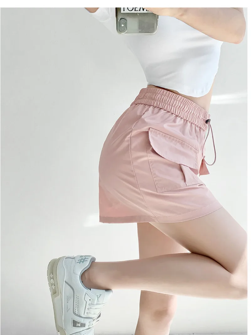 

WOMENGAGA 2023 Summer New Sweet Pink Unique Pocket Design Wrap Hip Half Skirt Women's High Street Outwear Slim Skirt LZ3A