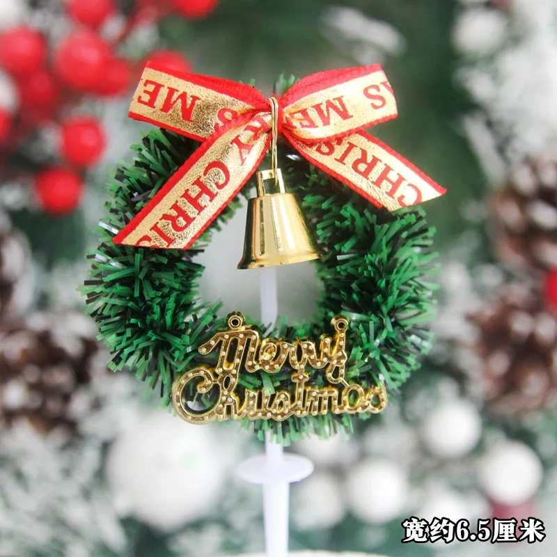 10 Stück Kuchendekorationen mit Weihnachtsthema, Weihnachts-Cupcake-Topper, fügen Sie eine Flagge ein, Neujahrsparty, Mini-Weihnachtsmann-Schneemann-Stil, Kuchendekoration – Detail 8