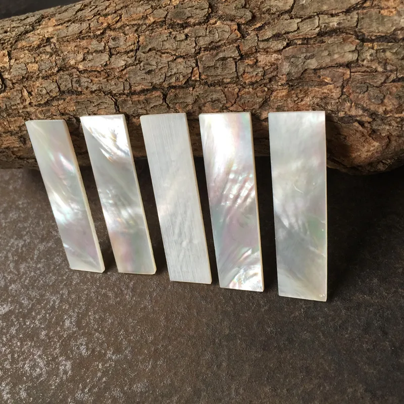 60mm/15mm/2mm Natural White Mother Of Pearl Shell Slice For Musical Instrument Accessories And Wood Inlay Carved Material 5pcs natural shell ornaments