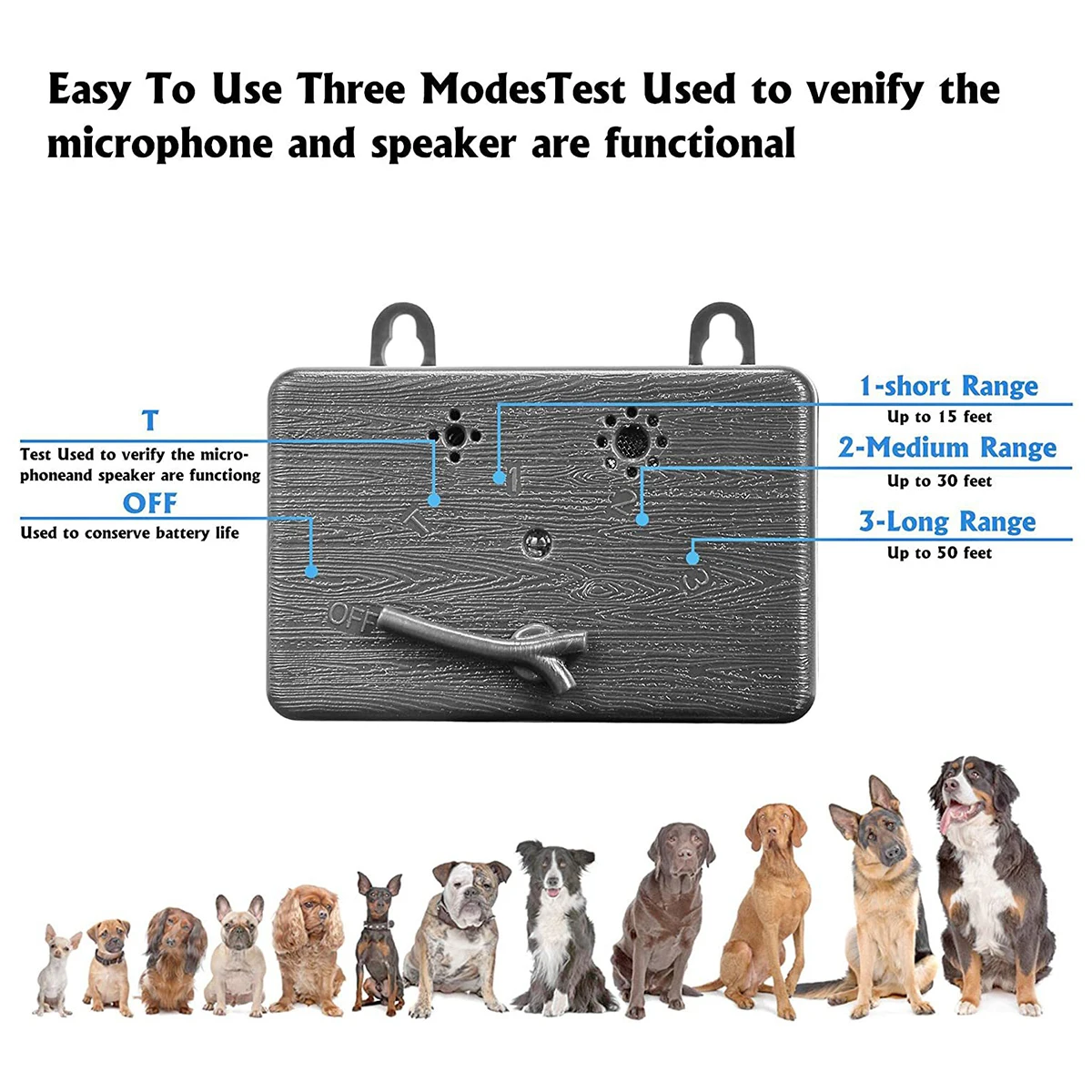 Ultrasonic Bark Control Device Dog Repeller Drive Away Outdoor Anti-bark Dog High Power Powerful Cat Snake Stop Barking Electron