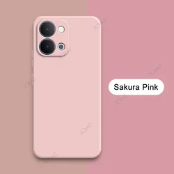 Premium Liquid Silicone Shockproof Phone Case with Internal Flocking and Soft Back Cover Housing for VIVO iQOO Z11x (Sakura Pink)