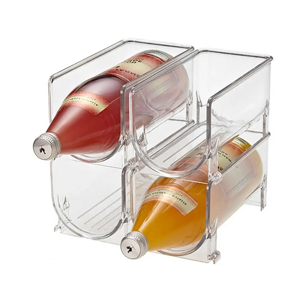 

Bottle Rack Stand Wine Rack Display Stackable Transparent Storage Multifunctional 1pc Refrigerator Box Kitchen Wine Water Bottle