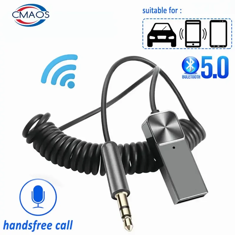 Bluetooth Aux Adapter Wireless Car Receiver Dongle Usb To 3.5Mm Jack Audio Music Mic Handsfree Auto Speaker Transmitter Cable