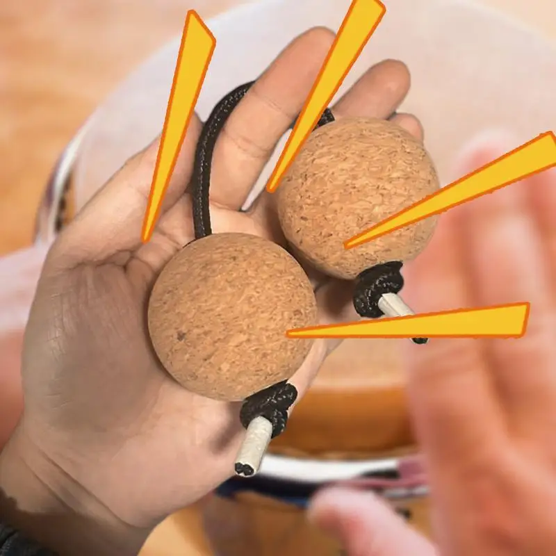 2 Pairs Asalato Shakers Kashaka Rhythmic Balls African Rhythmic Ball Shakers Single Hand Percussion Instruments Rhythmic Ball