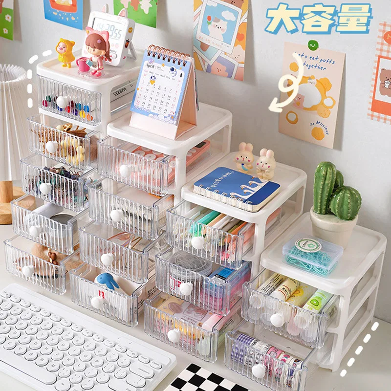 Multi drawer storage box, pen holder cabinet, office tape hair accessories 3