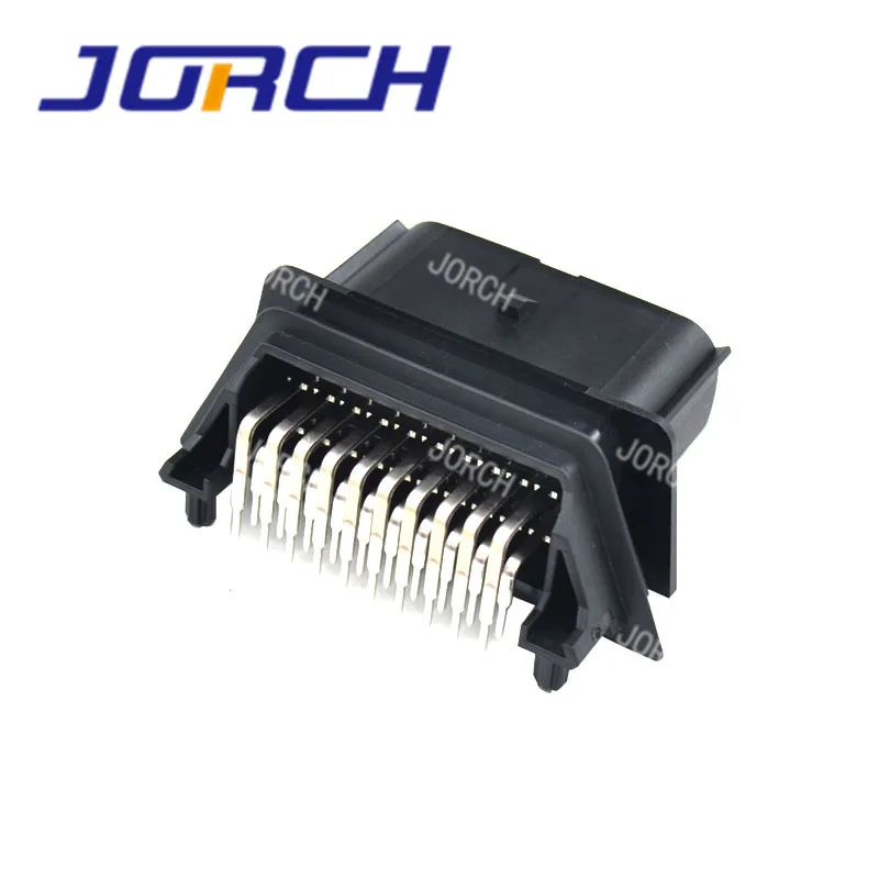 20 Way Male Black Mx150 2x10 Dual Row Rightangle Header Solder Tail