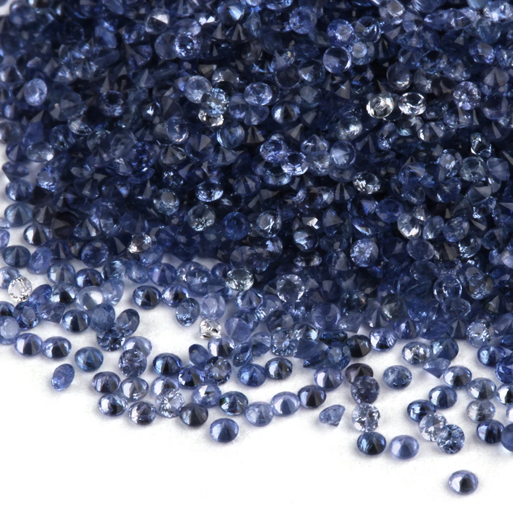 Natural Blue Sapphire Loose Gemstone Round Diamond Sapphire