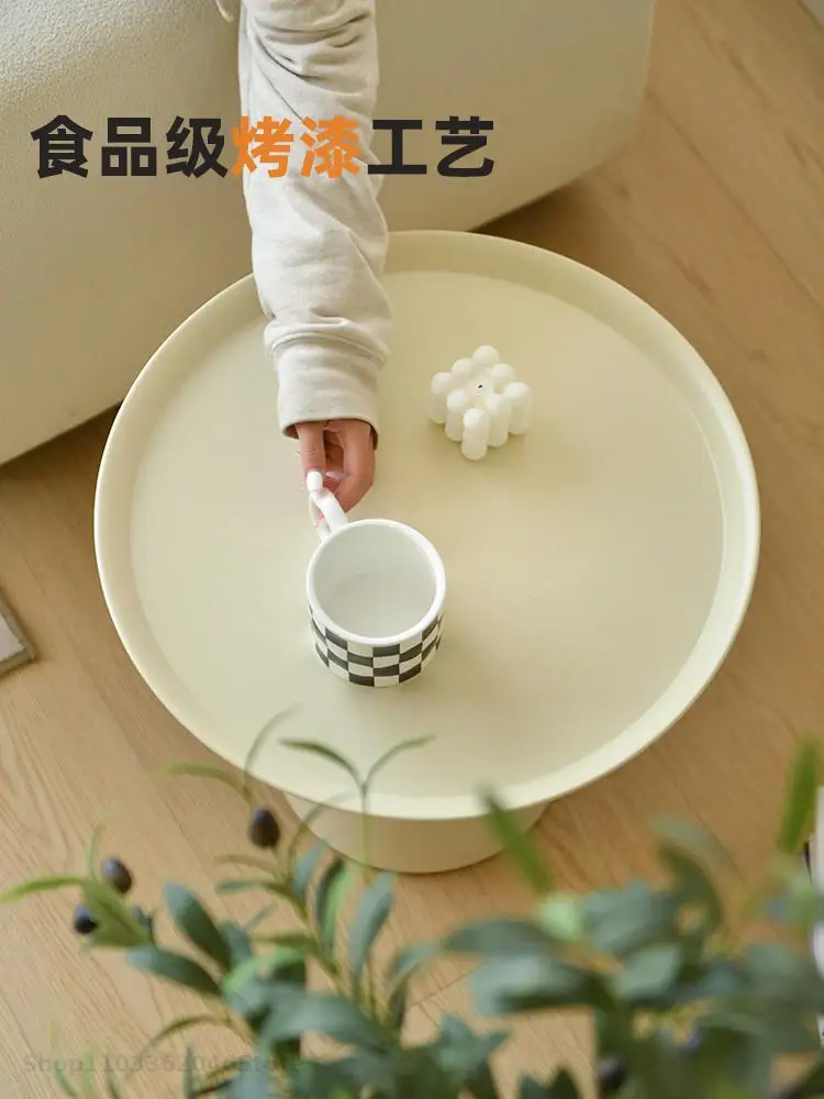 Ins Simple Sofa Side Table Balcony Mini Coffee Table Side Round Small Internet Celebrity Milk Tea Shop Small Round