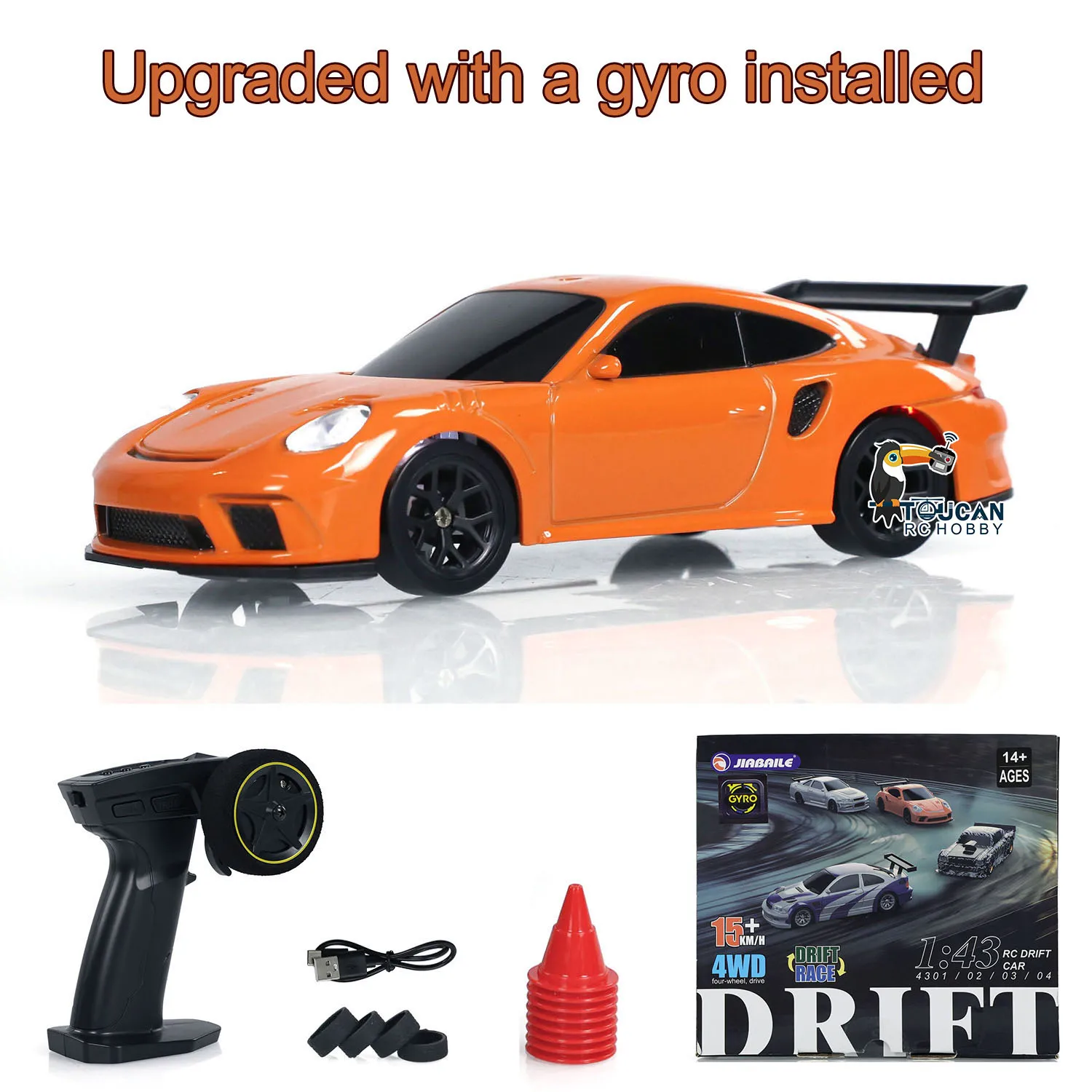 RC Mini Toys 1/43 RC Racing Car 4WD Fully Proportional RTR with Gyro 2.4G Radio Control Drifting Cars High Speed Model Gifts 6