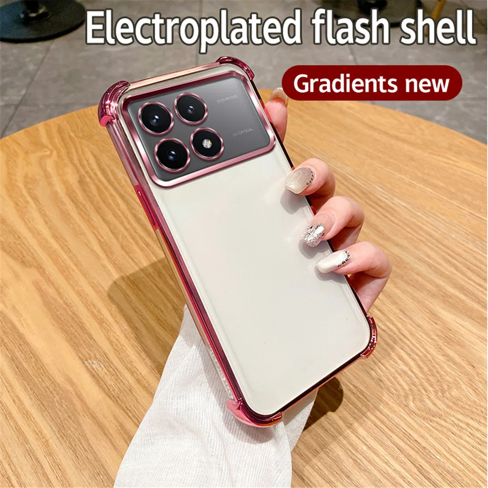 Shockproof Clear Glitter Phone Case - Soft Silicone Cover