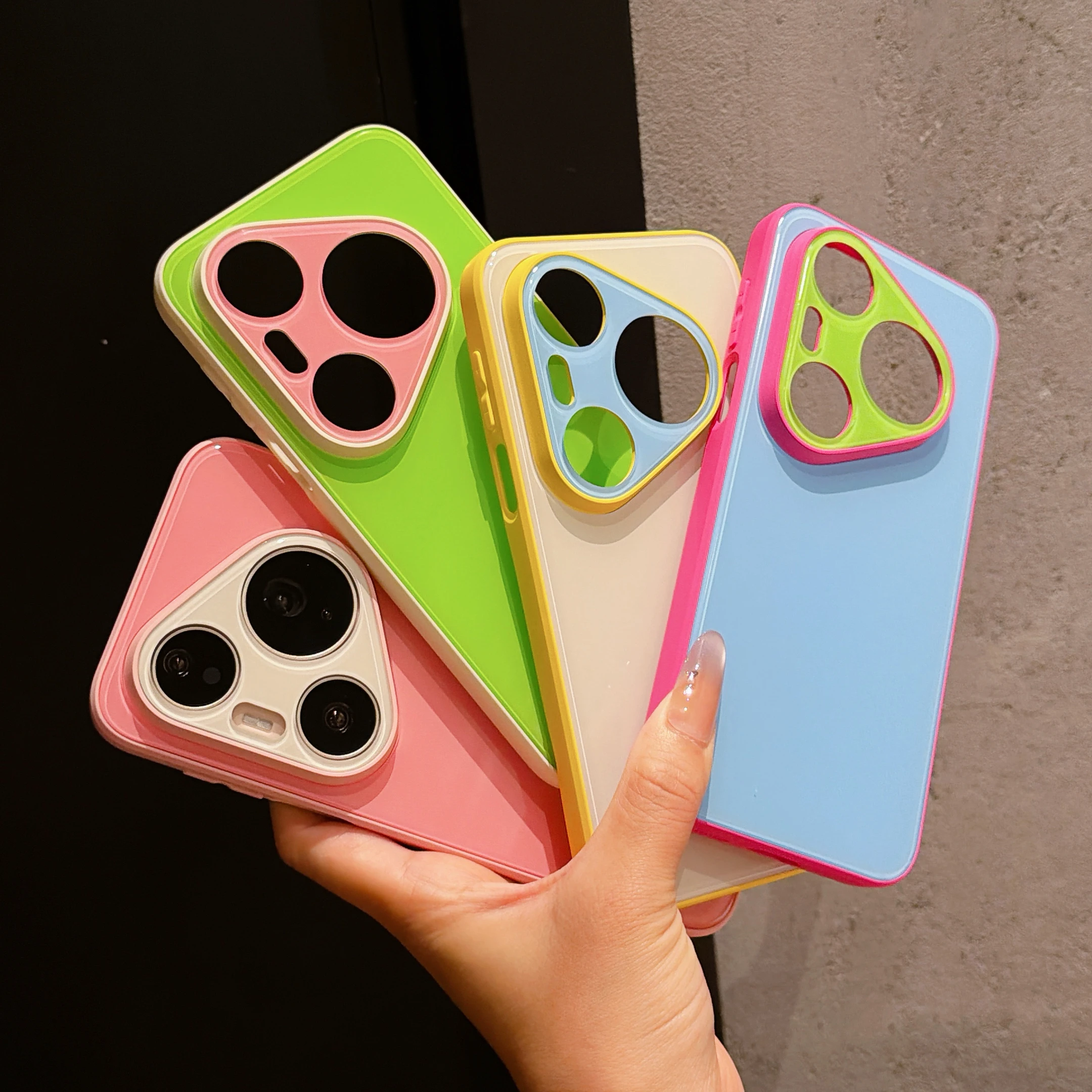 Candy Hit Color Glossy Shockproof Case with Dopamine Camera Protection