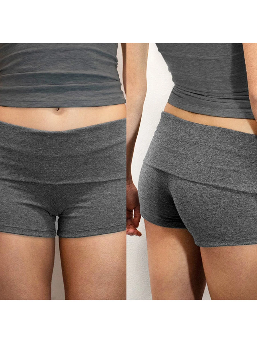 Women s High Waist Yoga Shorts with Side Pockets and Tummy Control Breathable Workout Running Shorts for Women