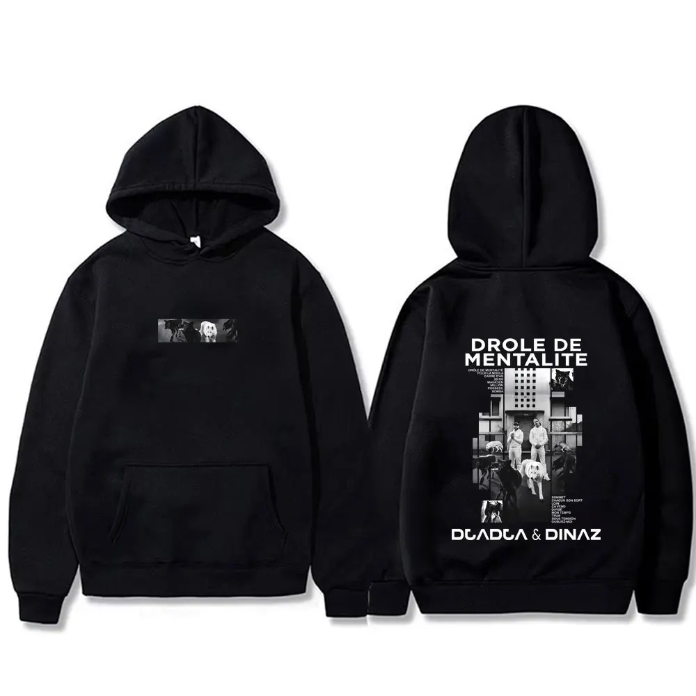 Rapper Djadja & Dinaz Drôle De Mentalité Album Hoodie Herrenmode Vintage Pullover Hoodies Männer Frauen Lässiger Kapuzenpullover