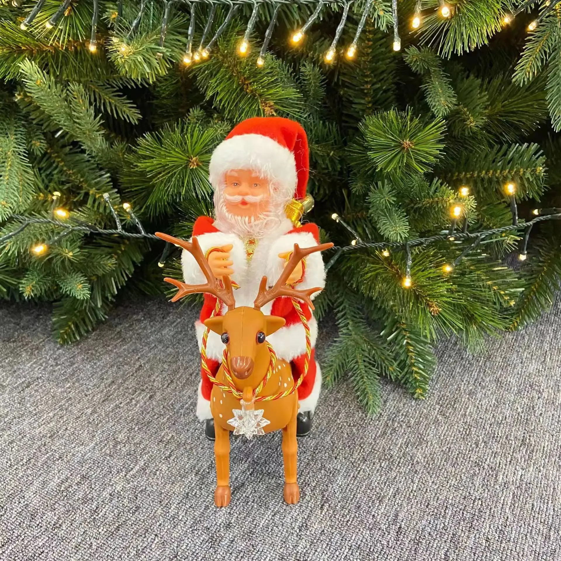 thumbnail image 1 of Decoración navideña Escalera eléctrica Papá Noel Cuerda de escalada Torsión con música Regalo de Navidad para niños Navidad 2023, 1 of 5