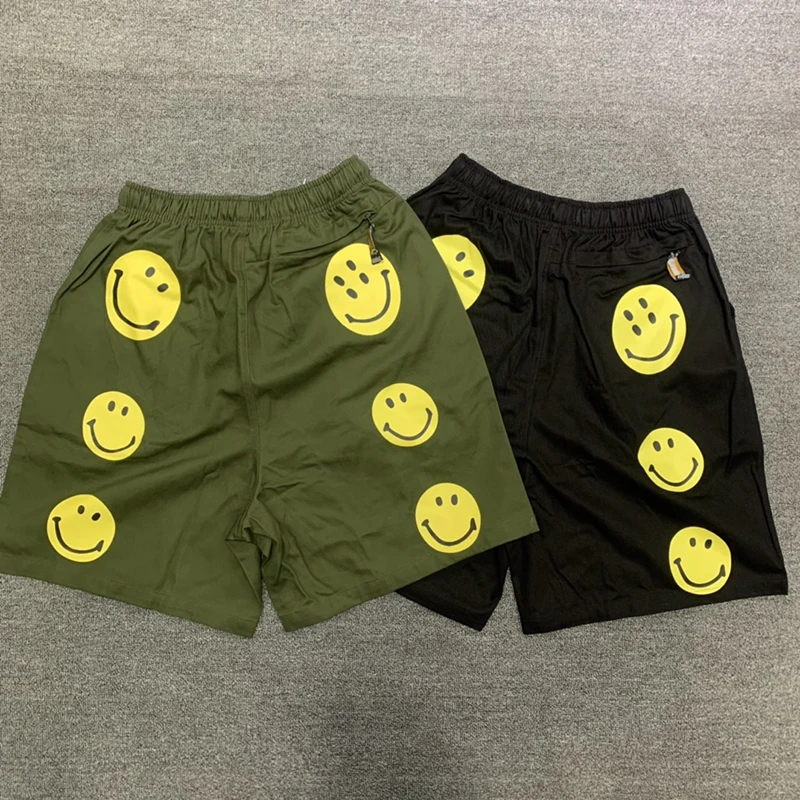 

22SS Summer Casual Kapital Kountry Trend Nylon Smiley Loose Casual Shorts High Quality Men Women 1:1 Cotton Shorts