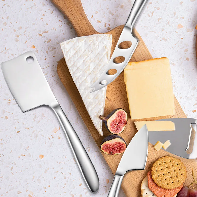 Stainless Cheese Knife Multi-purpose Butter Spreader Cheese Cleaver Slicer Mirror Polish Utensils Set Pizza Bread Scraper